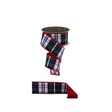 D'Lux .Black White Red Plaid Dupioni Ribbon | Wired Christmas Plaid Ribbon | 2.5" x 10yd-LX6012X6 Craig Bachman