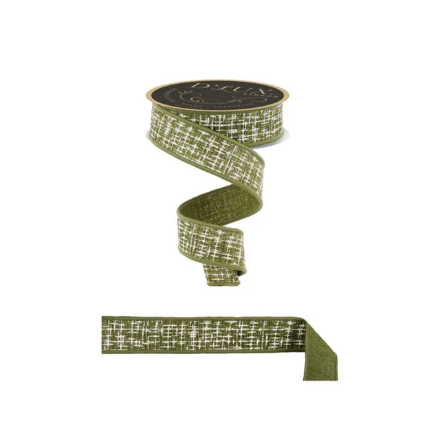 D'Lux Moss Green Knit Ribbon 1.5 Inch x 10 Yards-LX329152 Craig Bachman