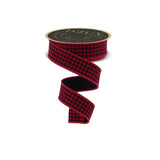 Red Black Mini Check Ribbon 1.5 Inch x 10 Yards-LX6004MA Craig Bachman