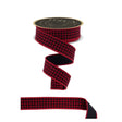 Red Black Mini Check Ribbon 1.5 Inch x 10 Yards-LX6004MA Craig Bachman