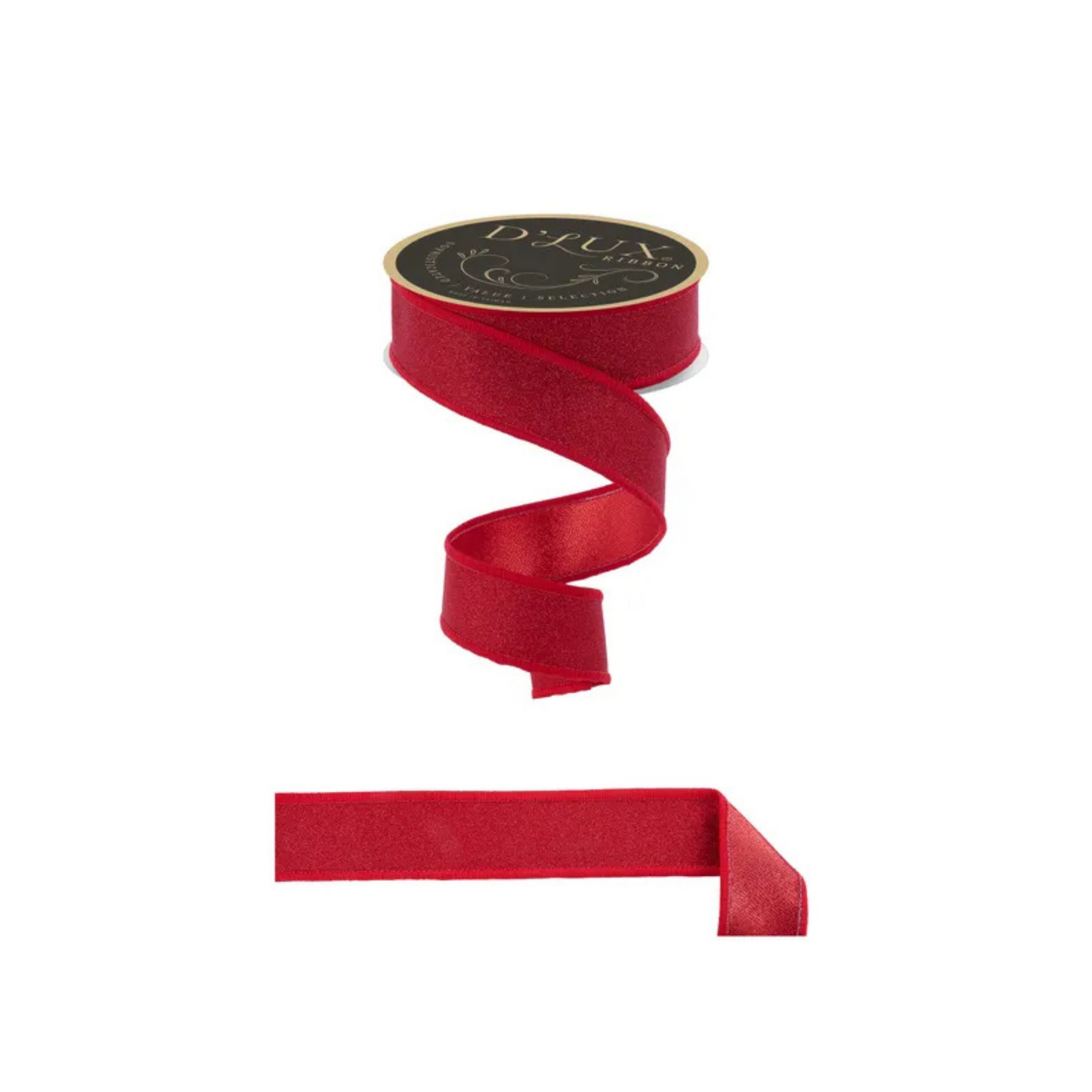 Red Glitter Ribbon 1.5"x10yd – D’Lux Wired Holiday Ribbon-LX301124 Craig Bachman