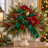 D'Lux Emerald Green Satin Ribbon | Wired Solid Christmas Ribbon | 1.5" x 10yd-LX400506 Craig Bachman