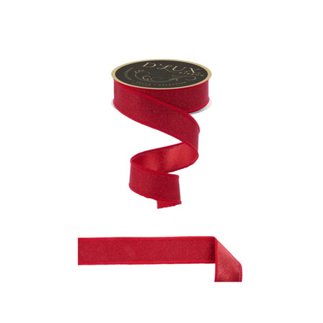 Red Glitter Ribbon 1.5"x10yd – D’Lux Wired Holiday Ribbon-LX301124 Craig Bachman