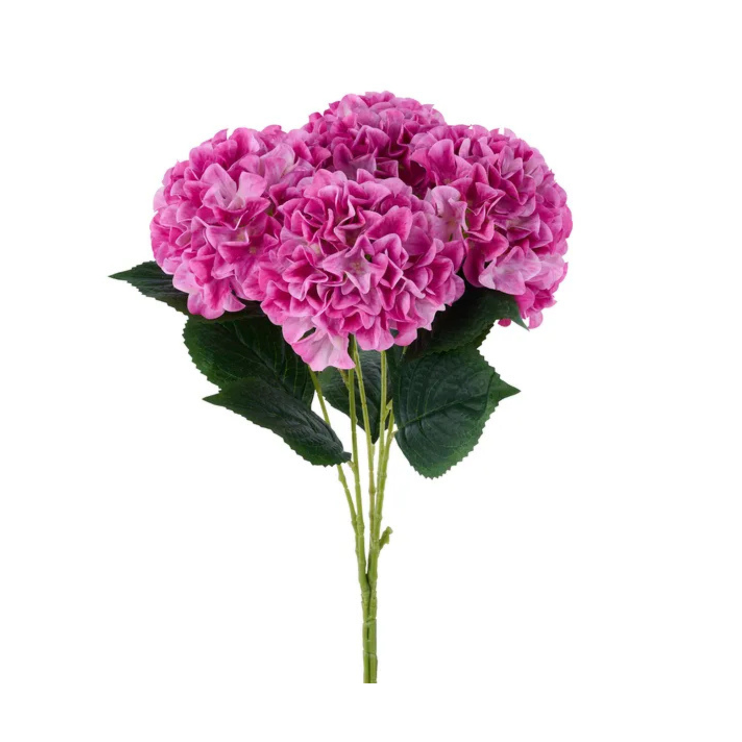 Dark Pink Fabric Hydrangea Bush 18.5 Inch-FN175533