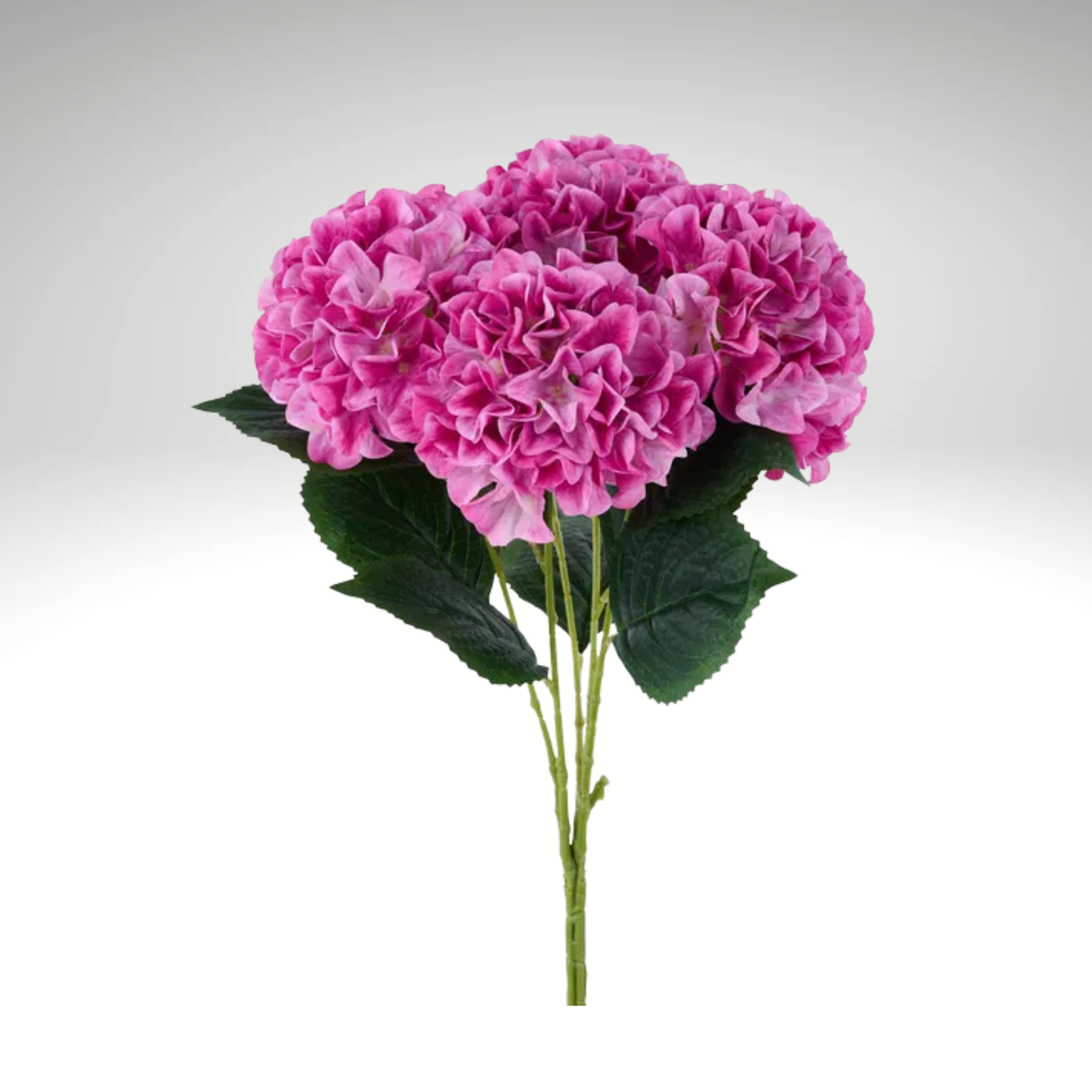 Dark Pink Fabric Hydrangea Bush 18.5 Inch-FN175533