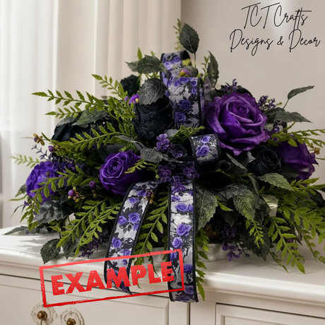 Halloween Arrangement Kit with Purple & Black Roses-HBKIT112 TCT Crafts Designs & Decor