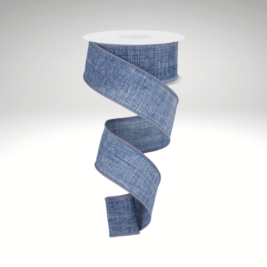 Royal Burlap Wired Ribbon 1.5"x10yd -Denim Blue-RG127865 Craig Bachman