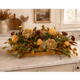 Fall Pumpkin Centerpiece | Dough Bowl Peony Dahlia Arrangement | 39"L x 18"H TCT Crafts