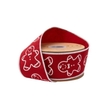Gingerbread Man Wired Ribbon | Red Cotton Linen Christmas Ribbon | 2.5" x 10yd-9729W-260-63E LA Ribbons