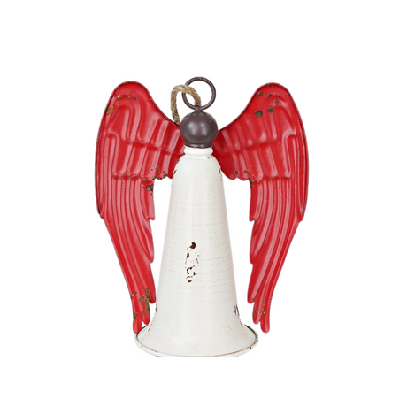 Distressed Metal Angel Bell | Rustic Christmas Decor-M10825 Impressive Enterprises, Inc.