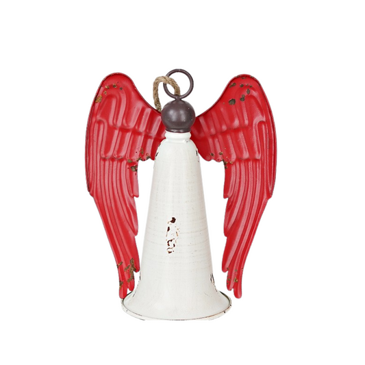 Distressed Metal Angel Bell | Rustic Christmas Decor-M10825 Impressive Enterprises, Inc.