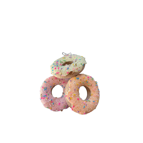 Set of 3 Faux Donut Ornaments with Sprinkles for Christmas Tree Decor-104458 Direct Export