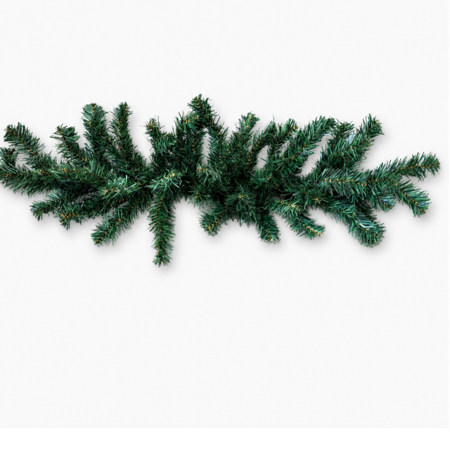 Artificial Canadian Pine Horizontal Door Swag — 30 Inch Christmas Swag Base with 52 Tips-CV052 Sims Pottery