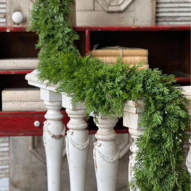 Dripping Cedar Garland | Lush Emerald Greenery | 6' Draping Garland-XVP5009 Lancaster & Vintage