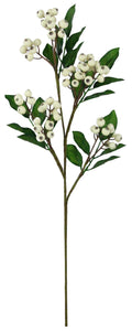 24" Artificial Berry Spray – Cream Berries for Fall or Spring Arrangements (EC429341)