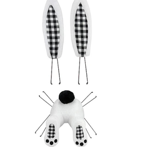 Bunny Wreath Decor Kit | Buffalo Plaid Easter Attachment Set | 25"H x 12"L-HE718502 Craig Bachman