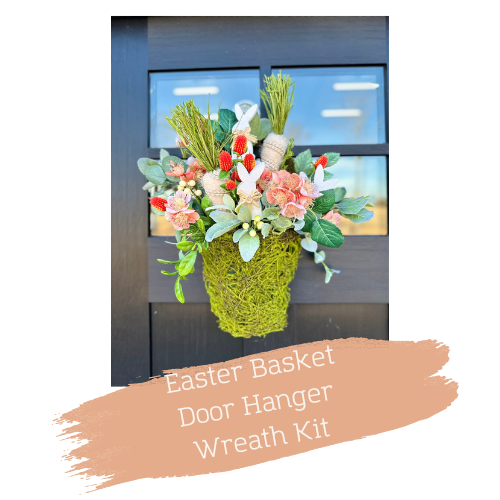 Easter Bunny Basket Wall/Door Hanger Wreath Kit | DIY Spring Bunny Wreath Kit