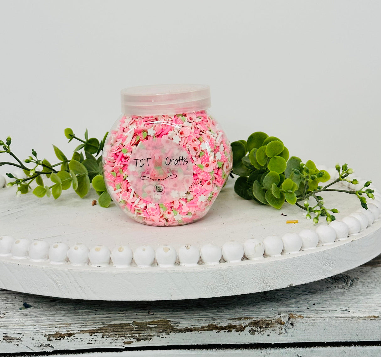 150g Pink Easter Bunny Paws Polymer Clay Sprinkle Mix - Perfect for Fake Bakes, Clay Art, Slime - Cute, Playful, and Festive TCTCrafts