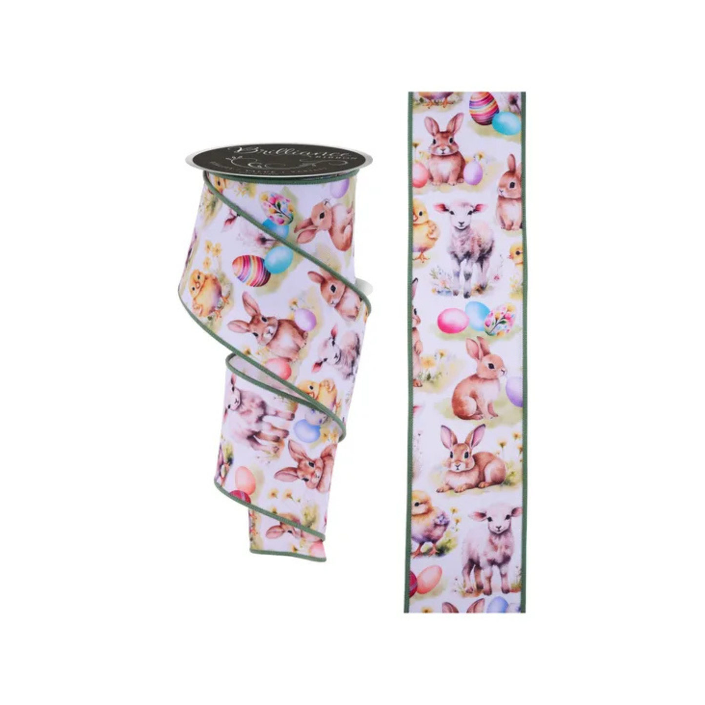 Easter Animals Wired Ribbon 2.5"x10yd Brilliance Brand-LS116601 Craig Bachman