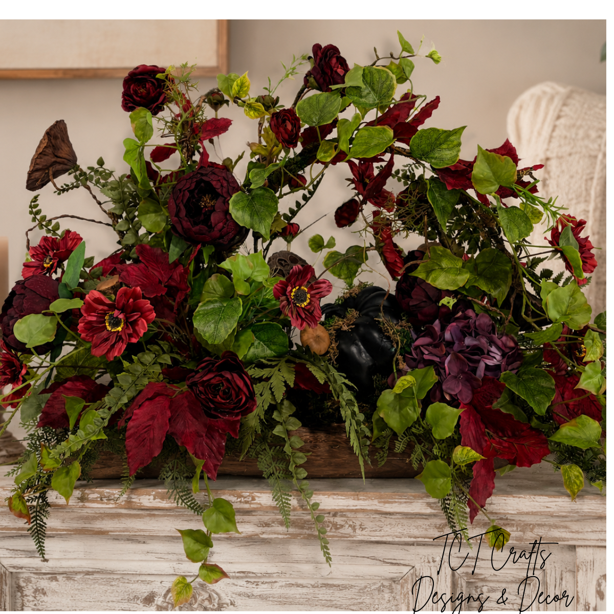 Halloween Centerpiece for Dining Tables — Ready-Made Moody Enchanted Floral Arrangement TCT Crafts