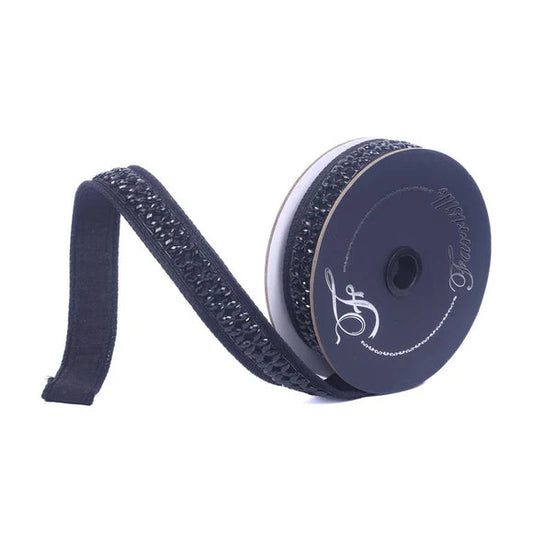 Farrisilk Black Bewitched Wired Ribbon 1 Inch 5 Yards-HR057-92 Farrisilk