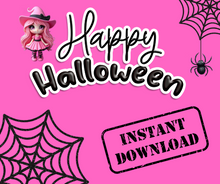 Load image into Gallery viewer, Pink-O-Ween Halloween Themed Pink Digital Downloadable Party Games- PRINTABLE Halloween Party Games-October Pink Themed Party Games