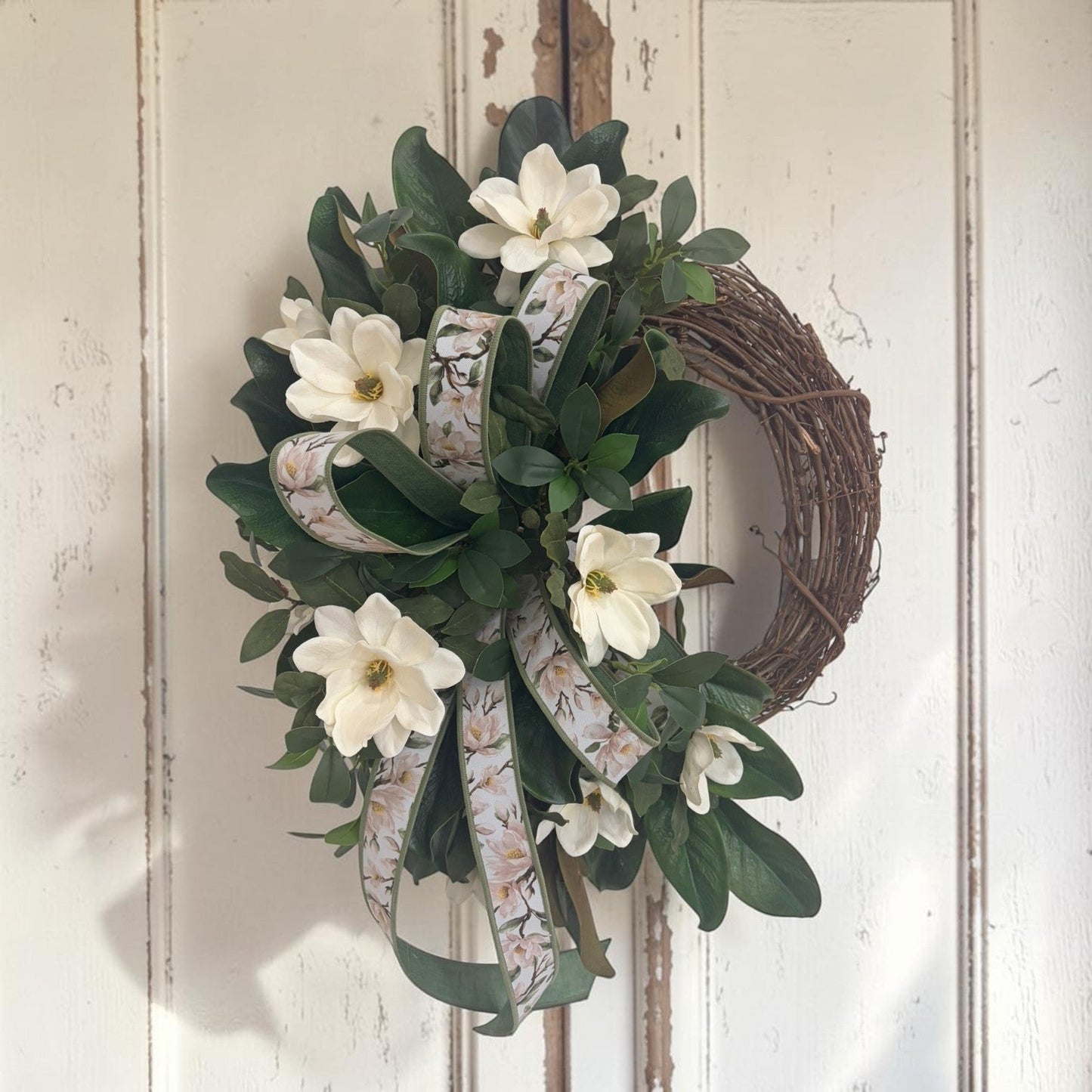 Everyday Magnolia Grapevine Wreath 28 Inch Door Decor TCT Crafts