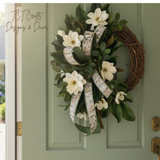 Everyday Magnolia Grapevine Wreath 28 Inch Door Decor TCT Crafts