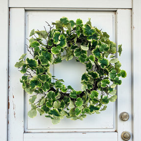 30" Artificial Geranium Aralia Wreath | Lifelike Greenery for Door & Wall Decor Allstate Floral