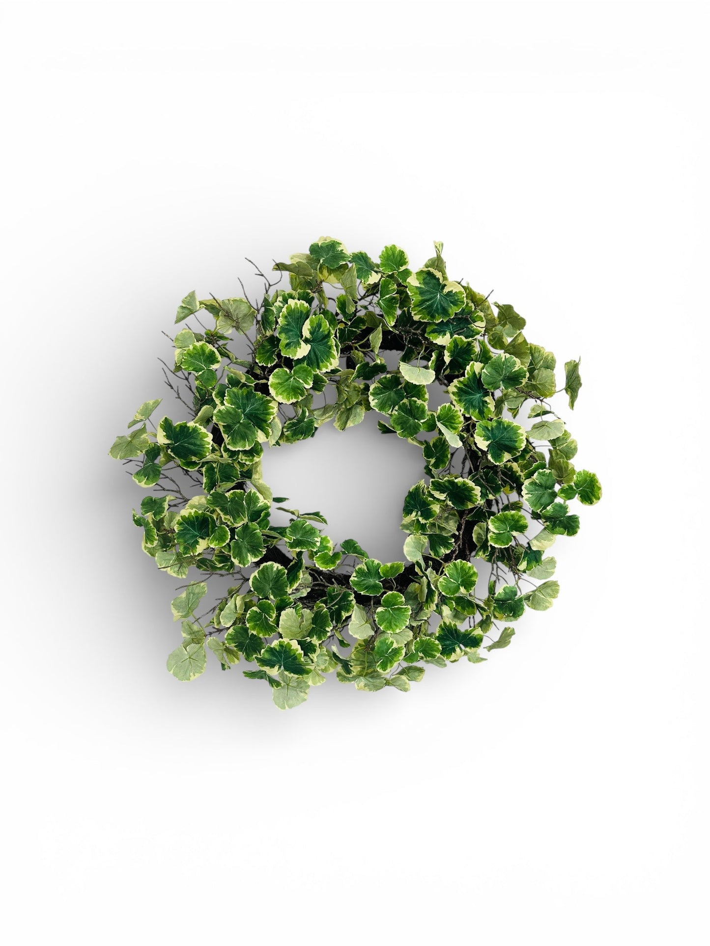 30" Artificial Geranium Aralia Wreath | Lifelike Greenery for Door & Wall Decor Allstate Floral
