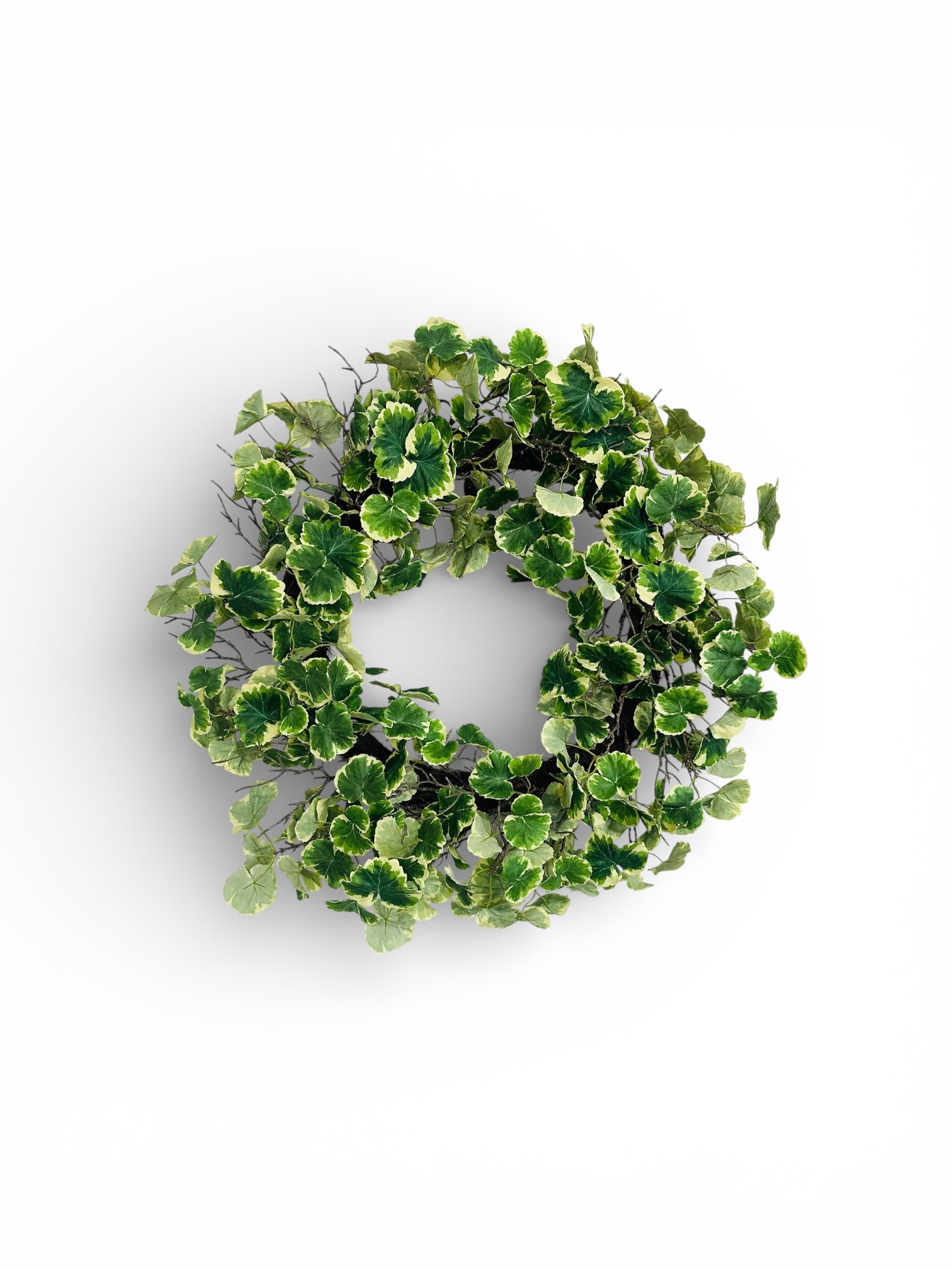 30" Artificial Geranium Aralia Wreath | Lifelike Greenery for Door & Wall Decor Allstate Floral