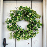30" Artificial Geranium Aralia Wreath | Lifelike Greenery for Door & Wall Decor Allstate Floral