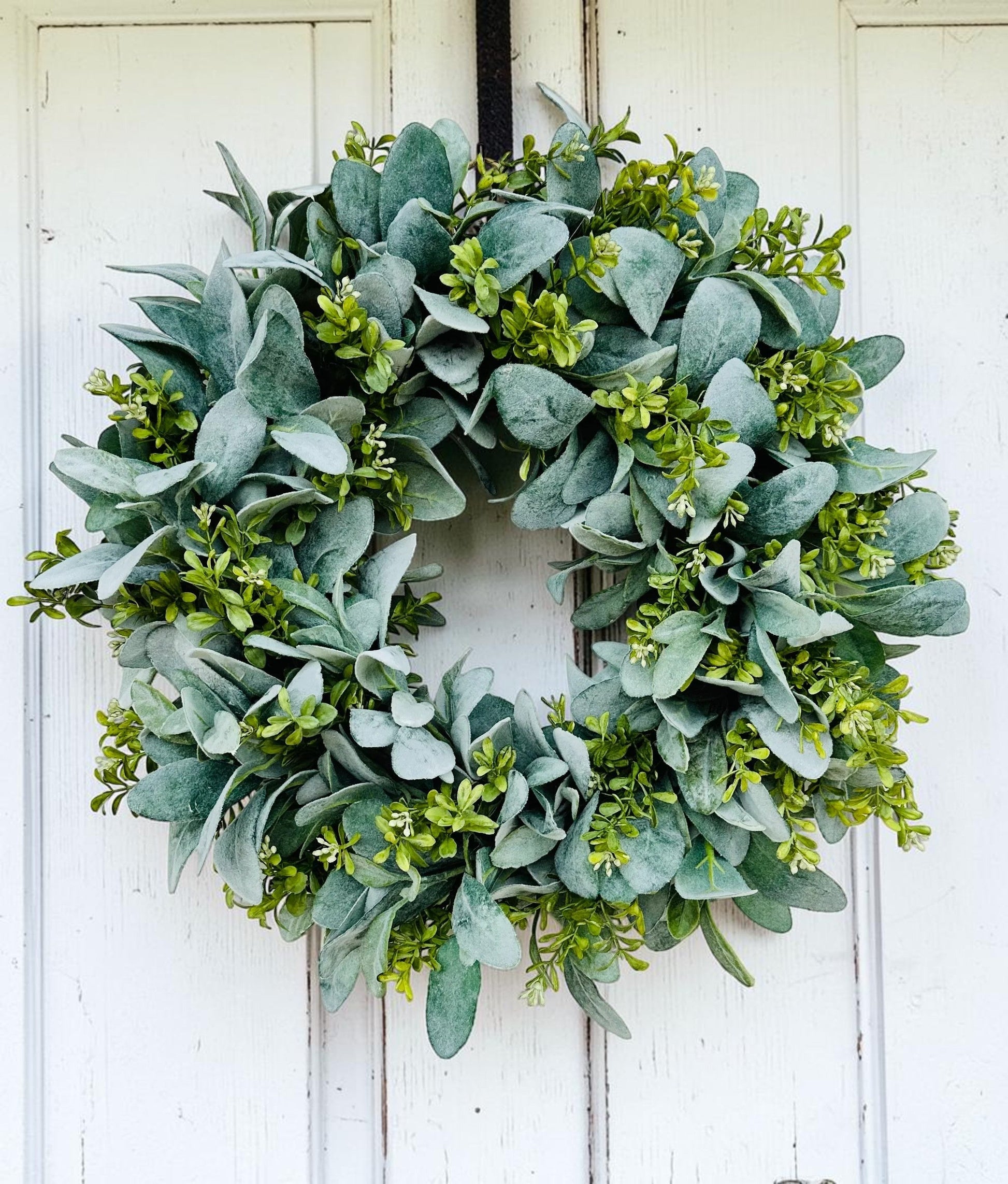 Everyday Lambs Ear Front Door Wreath-TCT1622 TCT Crafts