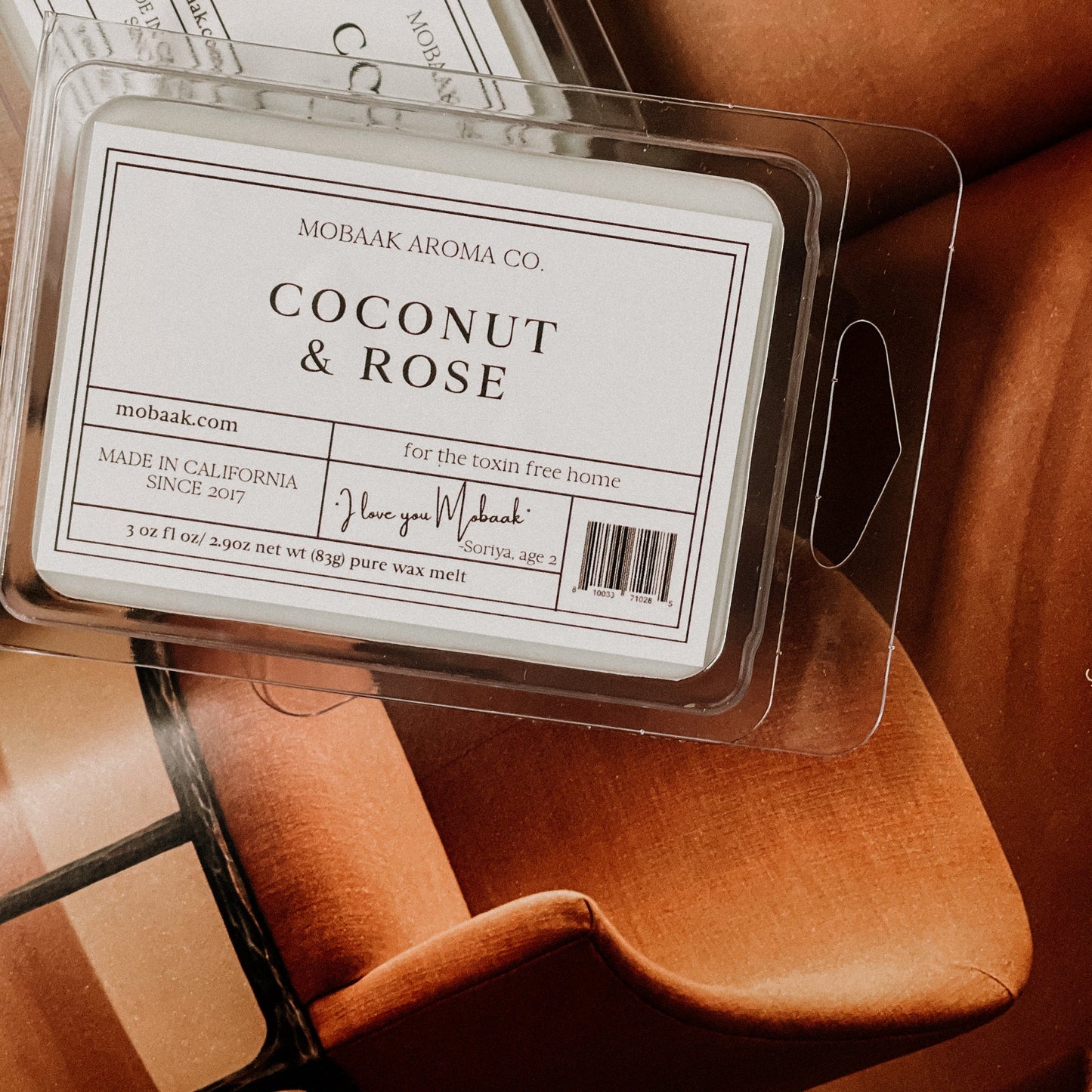 Coconut + Rose Wickless Tart Mobaak Aromatherapy Shoppe