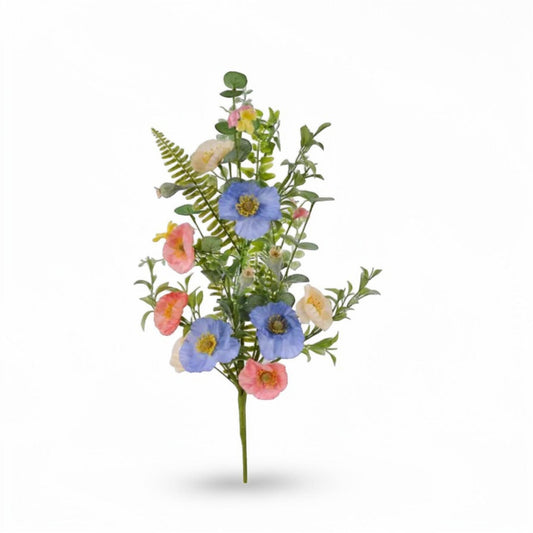 Artificial Poppy Wildflower Spray Mixed Color Floral Stem 26 Inch-FH8228E7 Craig Bachman
