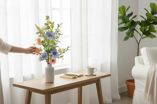 Artificial Poppy Wildflower Spray Mixed Color Floral Stem 26 Inch-FH8228E7 Craig Bachman