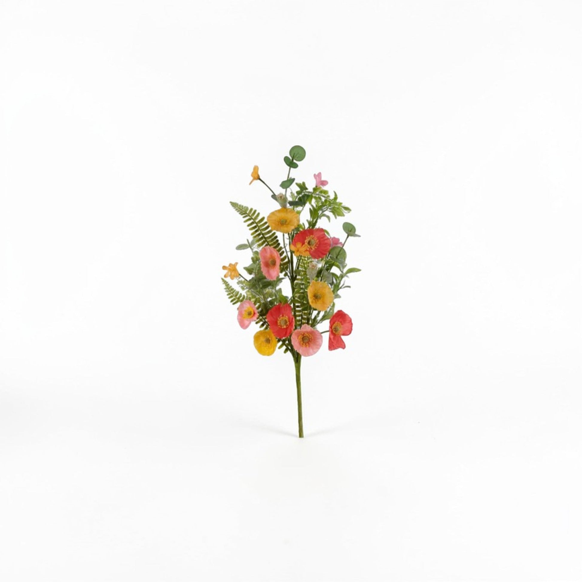 Artificial Wildflower Poppy Spray Orange Yellow Salmon Floral Stem 26 Inch-FH8228E8 Craig Bachman