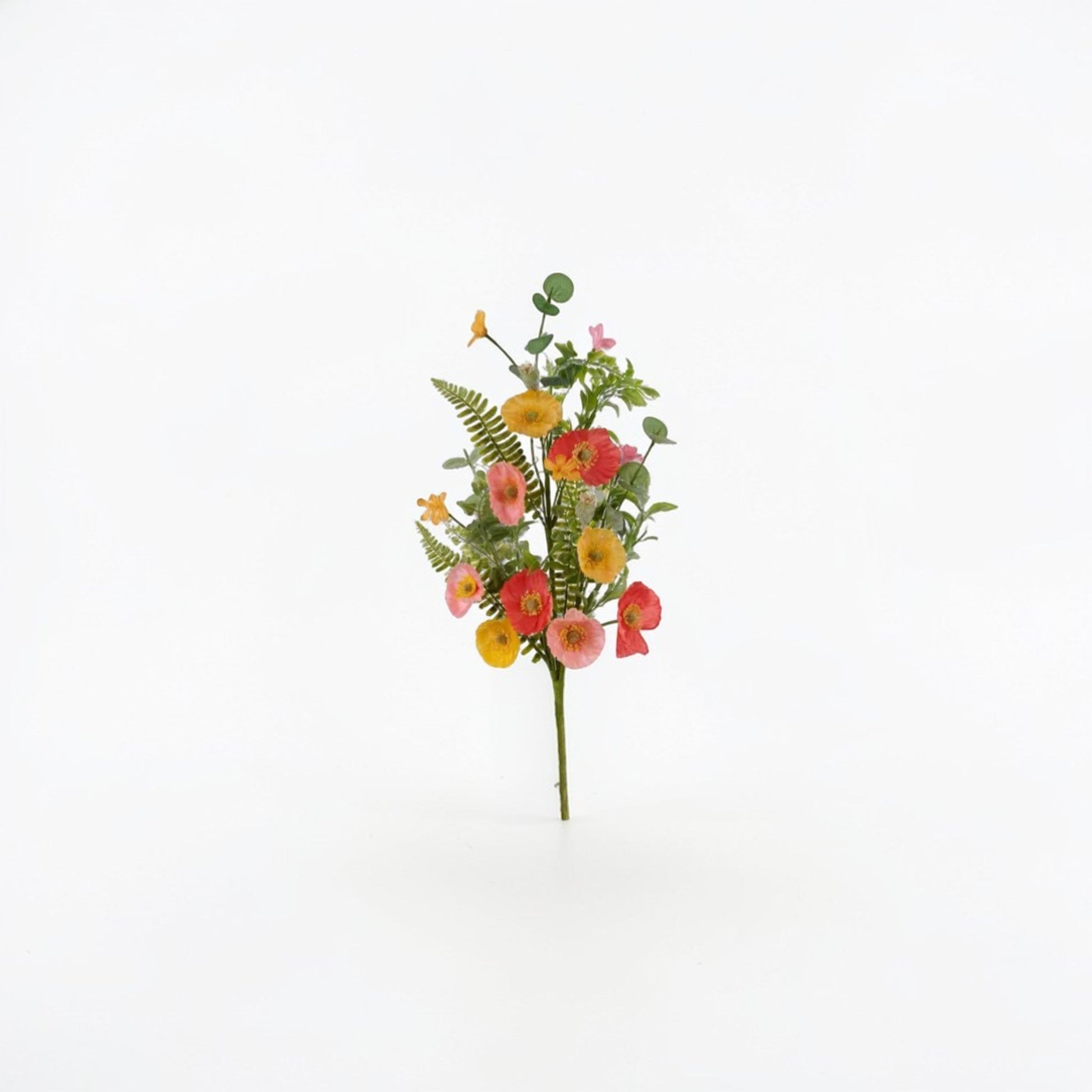 Artificial Wildflower Poppy Spray Orange Yellow Salmon Floral Stem 26 Inch-FH8228E8 Craig Bachman