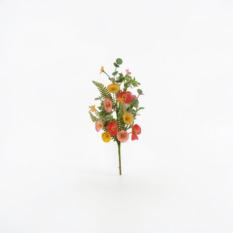 Artificial Wildflower Poppy Spray Orange Yellow Salmon Floral Stem 26 Inch-FH8228E8 Craig Bachman