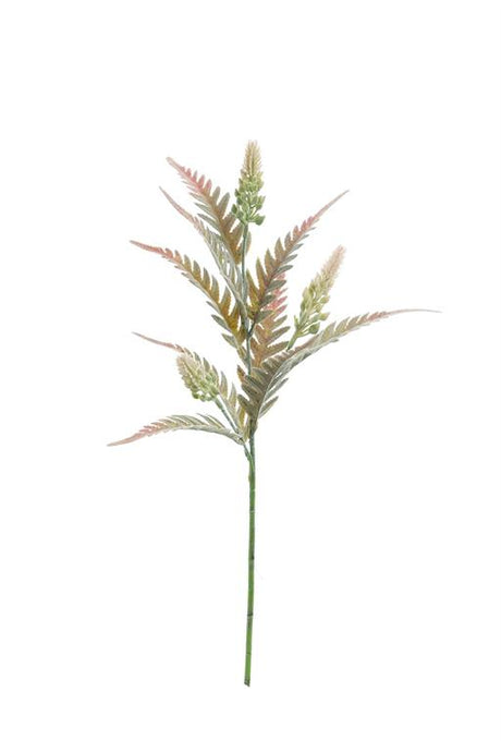 23" Artificial Beech Fern Spray in Mauve/Green - Faux Plant Decor for Home, DIY Floral Arrangements & Weddings (FL6125-MVG) Select Artificials