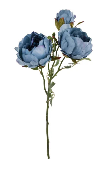 22" Artificial Smoke Blue Peony Spray - Floral Stem for Wreaths, Arrangements, & Decor -FS376044 Craig Bachman