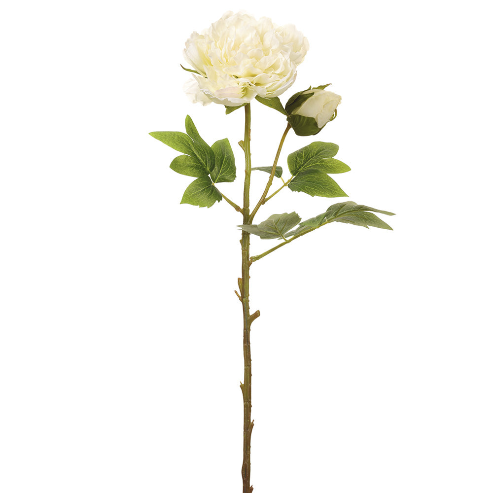 Cream Artificial Peony Spray-FSP881-CR