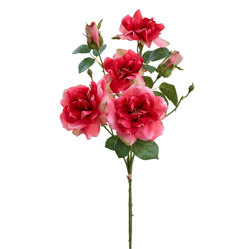 Hot Pink Artificial Rose Bundle-FSR736-BT