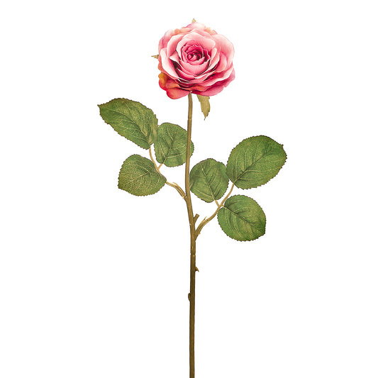 Mauve Artificial Tea Rose Stem-FSR807-MV