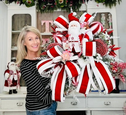 Digital Download: Santa's Whimsical Christmas  Wreath Tutorial | PDF + Video Link | DIY Craft Tutorial