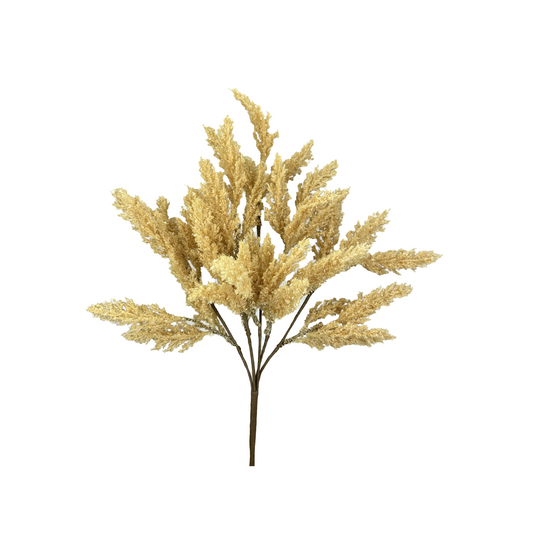 21" Beige Feather Reed Bush – Artificial Fall Floral Spray for Wreaths & Arrangements-57265BE Liberty Floral