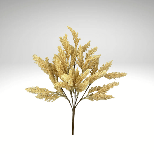 21" Beige Feather Reed Bush – Artificial Fall Floral Spray for Wreaths & Arrangements-57265BE Liberty Floral
