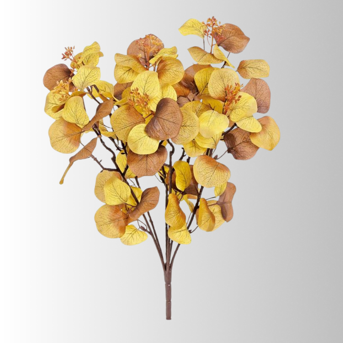 21" Gold Brown Eucalyptus Bush for Fall Floral Arrangements-FL6690-GOBRN Select Artificials