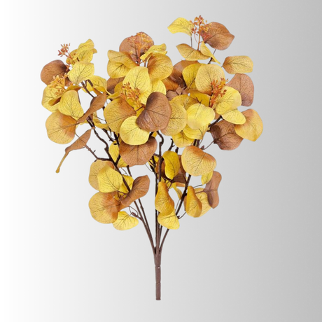 21" Gold Brown Eucalyptus Bush for Fall Floral Arrangements-FL6690-GOBRN Select Artificials
