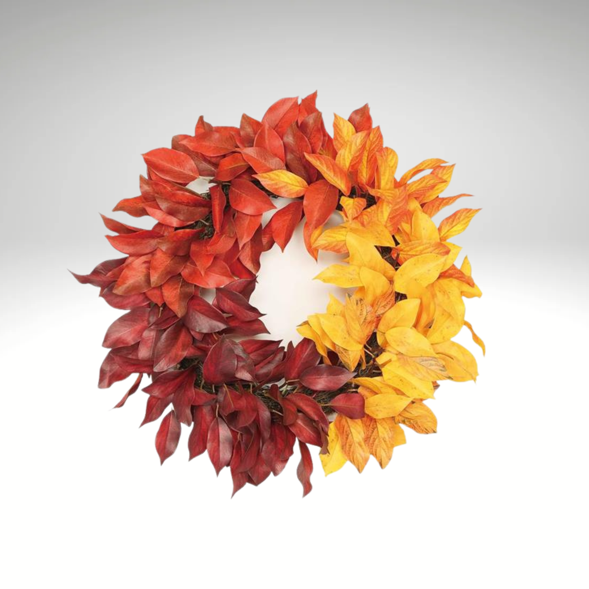 23" Fall Mixed Leaf Wreath – Autumn Door & Thanksgiving Decor-FL7196 Select Artificials
